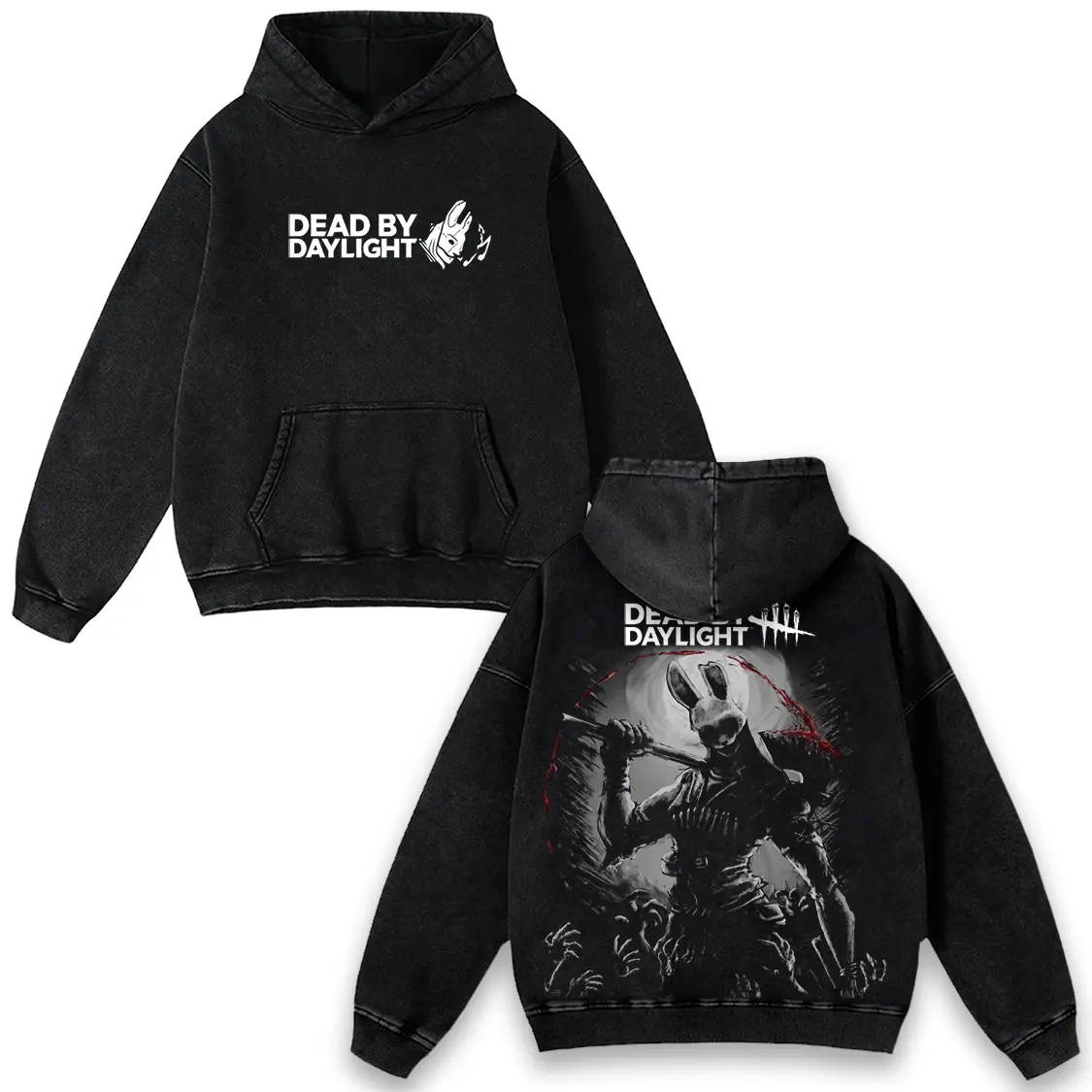 Dead By Daylight Graphic Hoodies, The Huntress (Ana) Vintage Washed sweatshirt, Gaming Fans Tank Top Unisex Cotton Top tee, Survival Horror Game Crew Neck T-Shirt