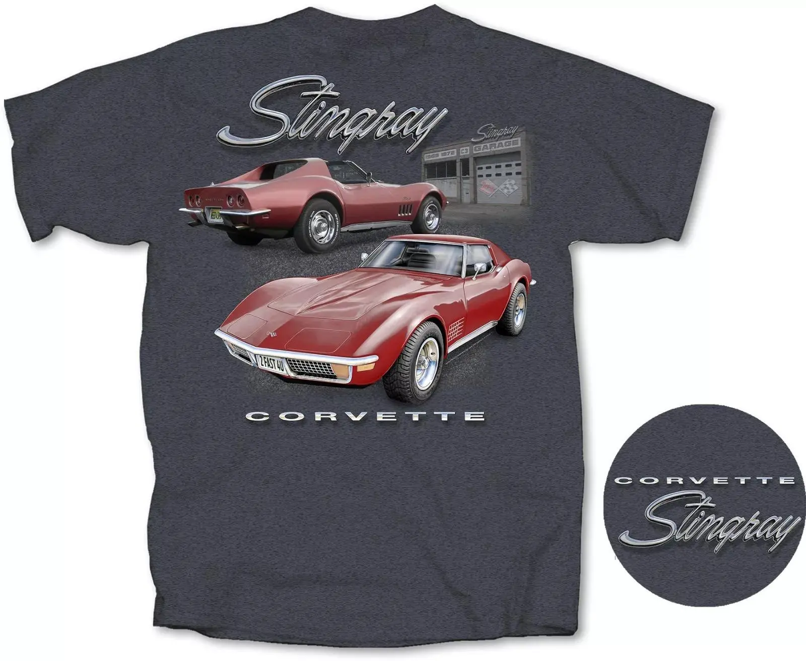 Corvette Stingray T-Shirt, 1969–1972 C3 3rd Generation Graphic Tee, Classic Sports Car Shirt, Gift For Fans And Car Enthusiasts