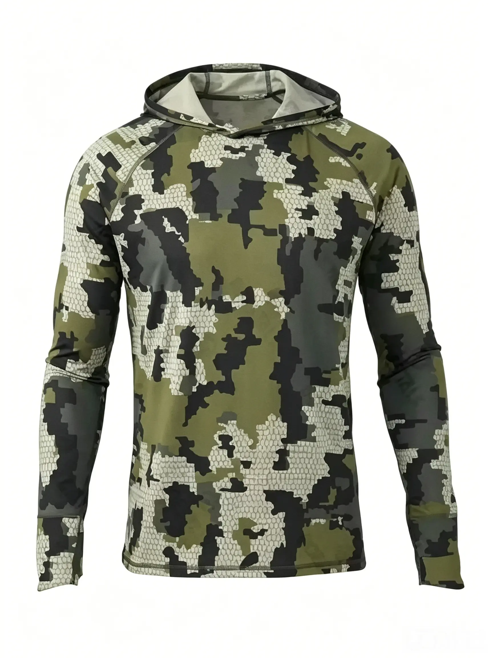 New Men's Hooded Sunscreen, Breathable, Fast Drying, UV Protection, Outdoor Mountaineering, Camping, Hiking, Fishing Camo Set men tracksuits sweatsuit leisure