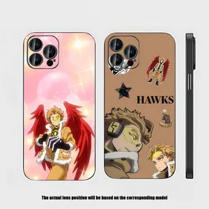 Hawks BNHA M-MHA Phone Case For IPhone 17 Air 16,15,14,13,12,11,XS,XR,X,8,7,Pro,Max,Plus,mini Silicone Black Cover
