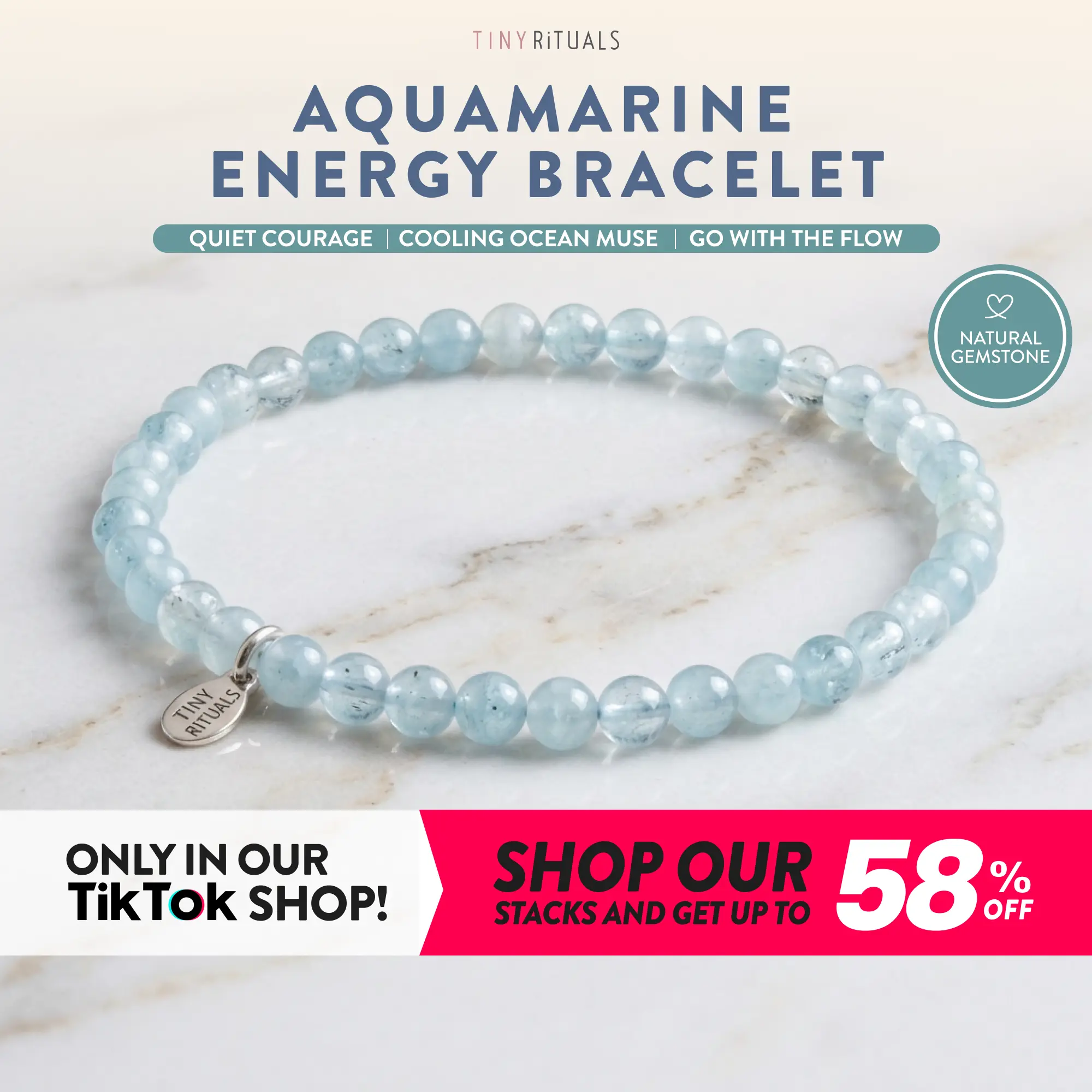 Tiny Rituals Aquamarine Energy Bracelet