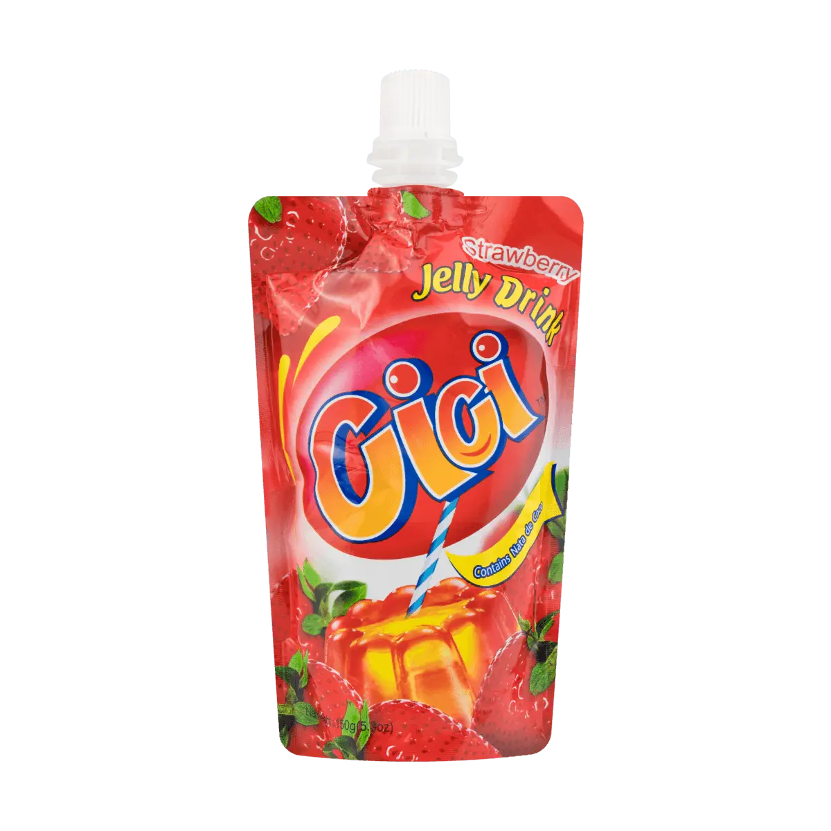STRONGFOOD CICI Strawberry Jelly Drink with Real Coconut Jelly Bits & Fruit Juice - 150g