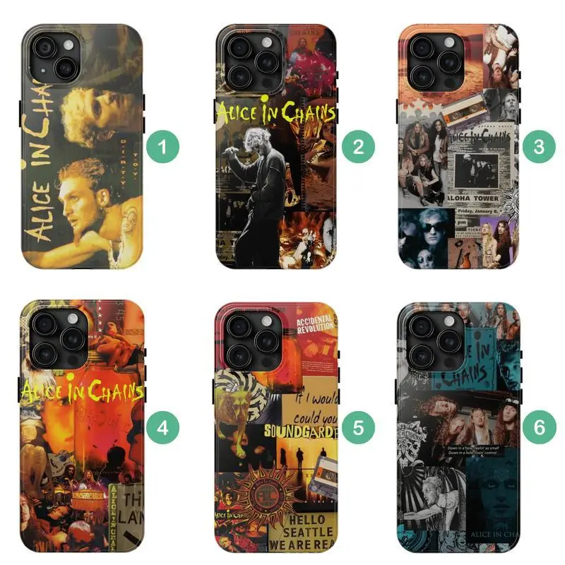 Alice In Chains Tough Phone Case – 90s Grunge Rock Band Phone Cover, Dirt Album Inspired Art, Alternative Metal Aesthetic Gift for Music FansSuitable for iPhone 17-11 Pro Max/Plus and  Samsung Galaxy S23-25