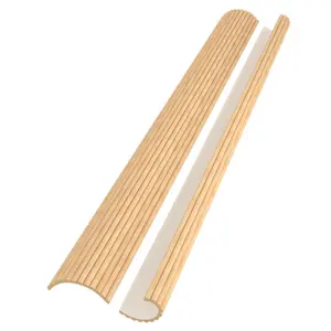 Light Oak Tambour Wood Panels – Flexible 1" Fluted Beads for Interior Walls