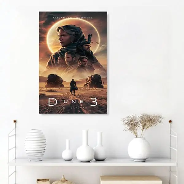 Otaku - Dune 3 Movie Poster, Sci-Fi Wall Art Print, Cinematic Home Decor, Modern Canvas Poster, Living Room Bedroom Decoration, Gift for Movie Fans