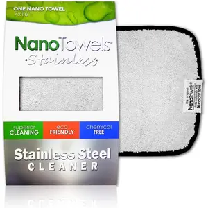 Stainless Steel Cleaner | The Amazing Chemical Free Stainless Steel Cleaning Reusable Wipe Cloth | Kid & Pet Safe | 7x16 (1 pc)