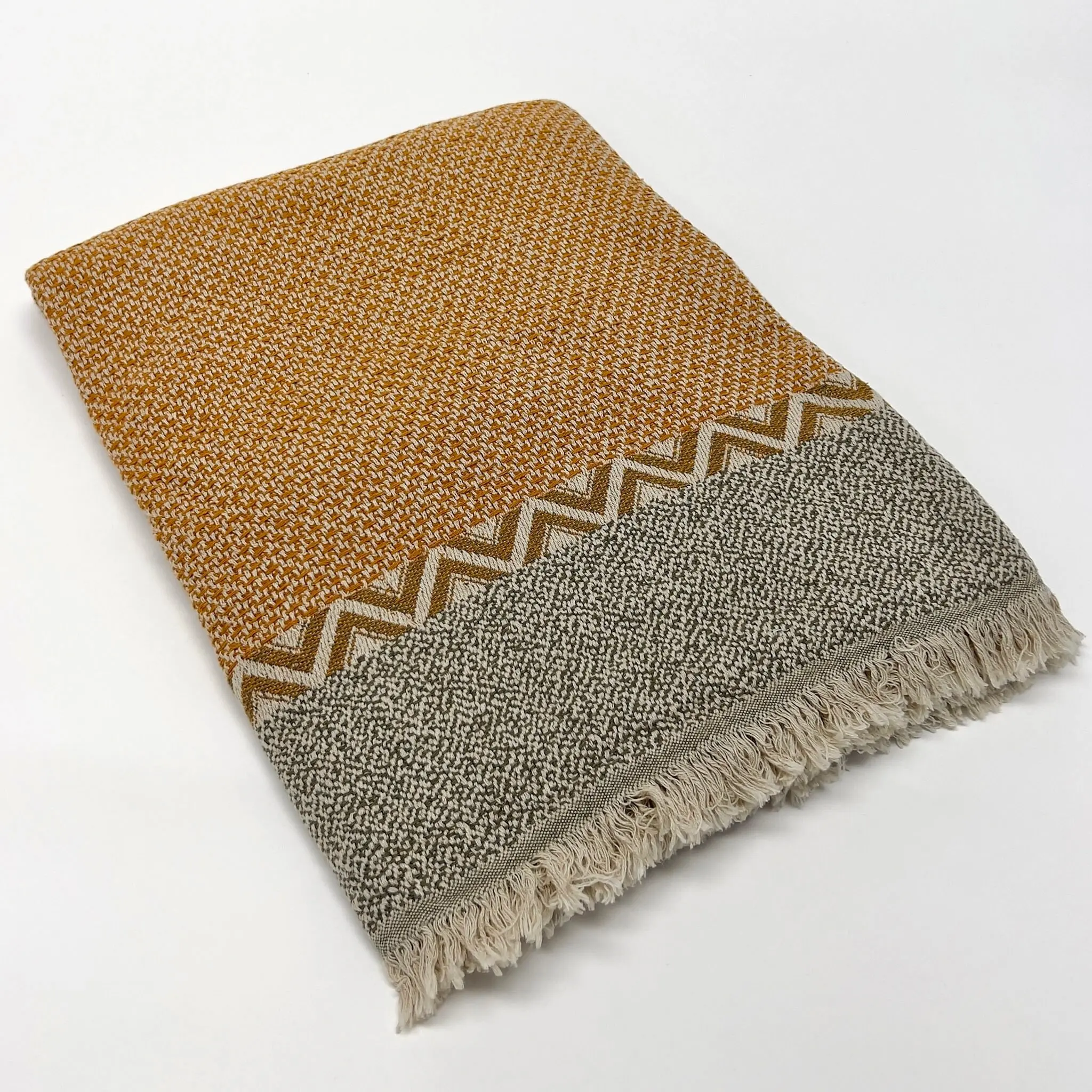 Dylan Linen and Cotton Turkish Throw Blanket for Home Decor