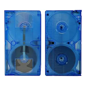 Transparent Blue VHS Tape Shell w/Matching Colored Spools w/T-120 Tape