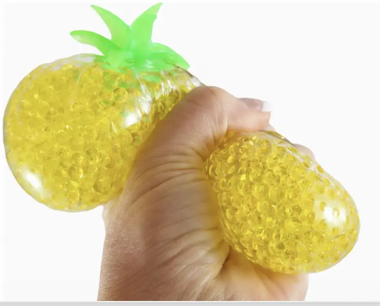 Lightweight Pineapple Orbeez Squishy, Water Bead Fidget Toy with Shifting and Moving Beads, Anxiety Relief Fidgeting Sensory Toy cute soft