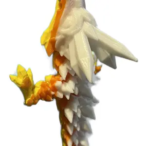 Candy Corn Crystal Dragon Keychain