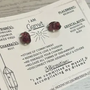 Garnet Sterling Silver Earrings