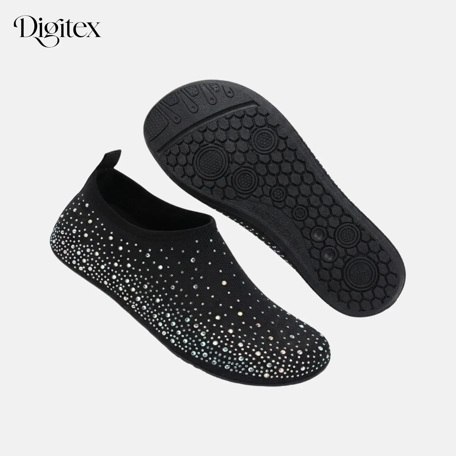 Digitex Unisex Diamond Knit Barefoot Water Shoes, Slip-On Quick-Dry Aqua Footwear, Water Shoes for Women, Ideal for Seaside Trips, Snorkeling, Summer Watersports