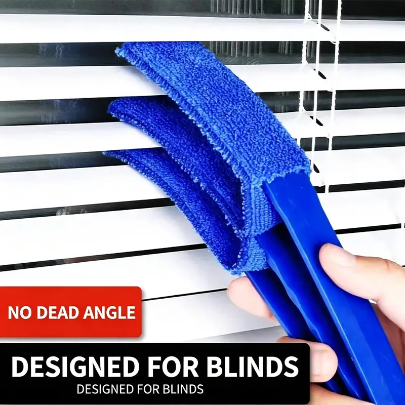 Solid-color non-slip, durable, thick cleaning cloth; extra-thick cleaning cloth; microfiber cleaning cloth; microfiber cleaning towel; detachable dust brush for air conditioner vent gaps; household cleaning supplies