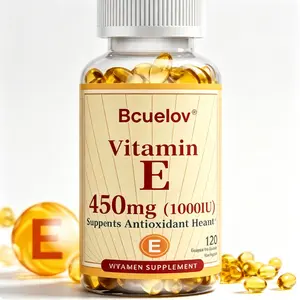Bcuelov Advanced Antioxidant & Skin Nourishment Complex - High Potency Vitamin E Softgels for Daily Immune Health, Non-GMO
