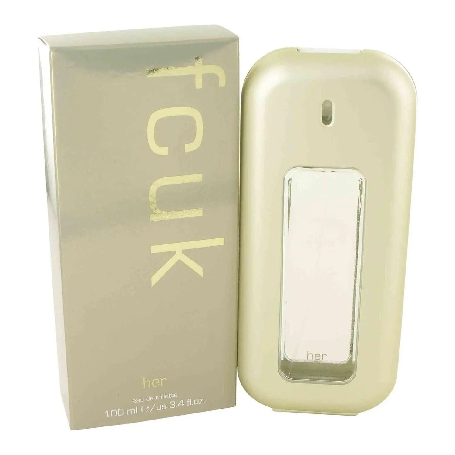 fcuk HER by French Connection Women's Scented Fragrance Perfume EDT Spray - 3.4 fl oz Bottle, Citrus Blend with Orange & Lemon Notes, Modern Women's Fragrance, New in Box, for Casual Wear, Casual Women's Fragrance, Fruit-Flavored Women's Fragrance