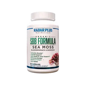 SBB Formula | Sea Moss Bladderwrack Burdock Root | Natural Herbal Wellness Supplement | 60 Vegan Capsules | Radar Plus Nutrition