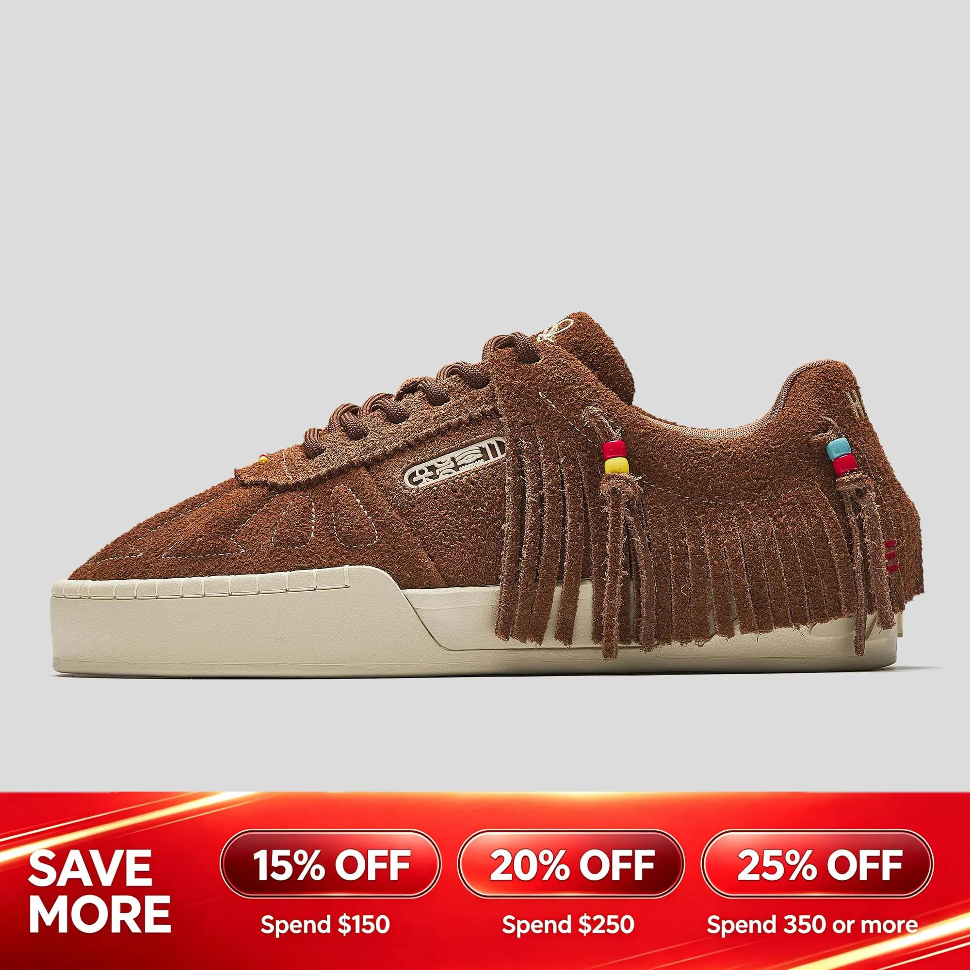 ANTA Men Hélà Style Sneakers Kyrie Irving Fashionable Trendy Low-Top Brown Colorful Black White