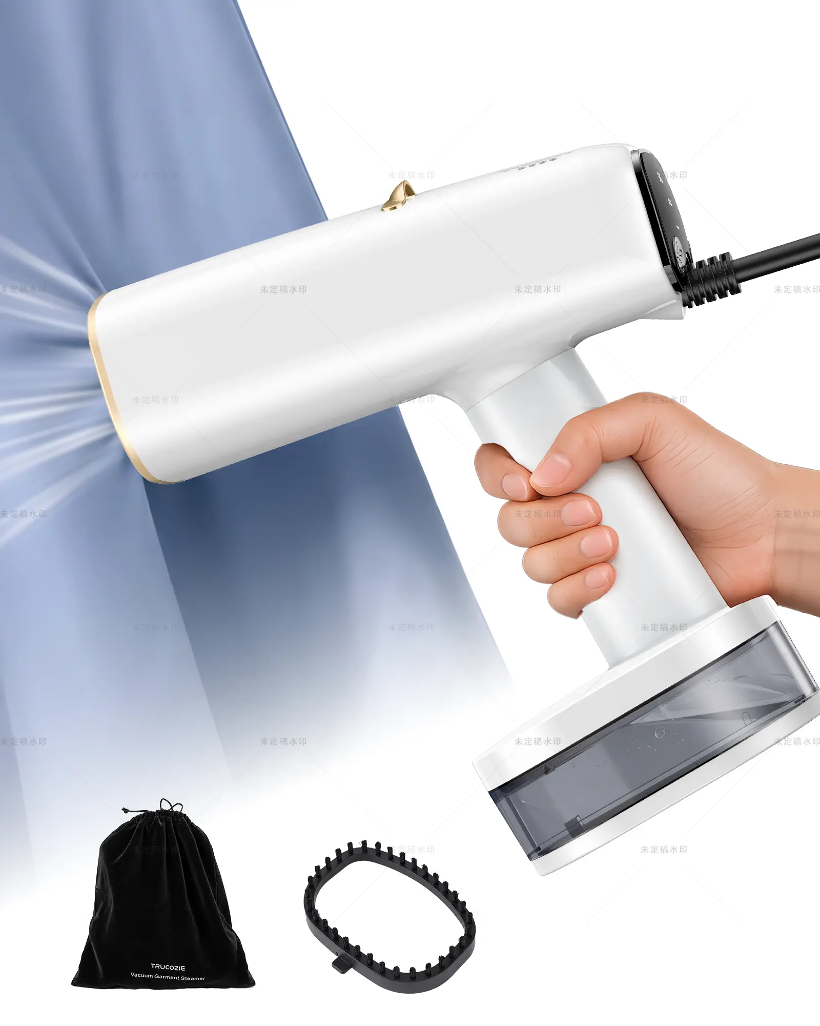 【2026 New Arrivals】Trucozie T559 Clothes Steamer Handheld, 1750W Powerful Garment Steamer with 4500Pa Vacuum Suction, 3-Speed Steam & Dry Iron, 340ml Water Tank Fabric Steamer Wrinkle Remover for Clothes
