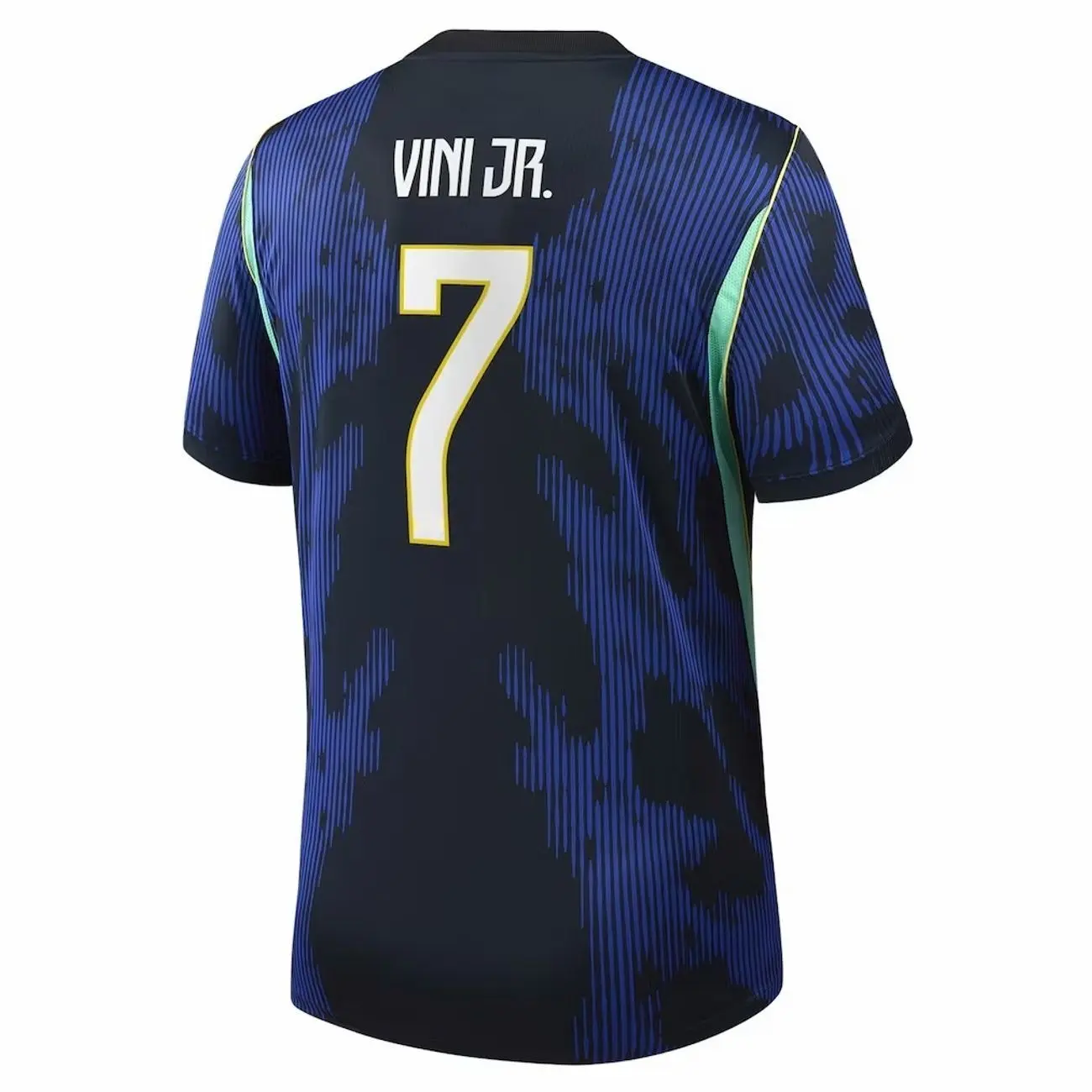 Unisex Soccer Mens Athletic Short Sleeve Football Shirt Sports Fan Training Top Breathable Lightweight Casual Streetwear Vini Jr. 2026 Away Stadium Replica Jersey - Blue