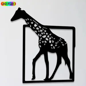 1pc Giraffe Metal Wall Art, Giraffe Statue Mural, Ideal Gift for New Year, Easter, Rust-Resistant Metal Wall Decor Wall Sculptures, Modern home decoration, Perfect for Living Room Wall & Garden Fence Animal Art Enthusiasts