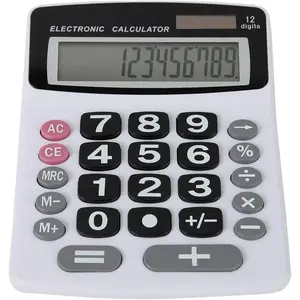 Lily'   12 Digit with Solar Power, Large LCD Display - Desktop Calculator, Dual Power, Large Button Design,  Operation, Easy-to-Read Tilted, for , Office, School, Class & Business
