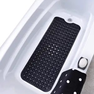 Anti-Slip Bathtub Mat, Extra Long Bath Safety Shower Bathtub Mat, Non-Slip Bathroom Floor Mat For Kids Elderly Disabled
