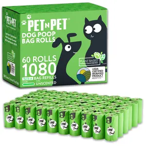 Pet N Pet Dog Poop Bag Rolls - 41% Plant Based, USDA Certified, 1080 Counts, Leakproof Poop Bags for Dogs, Waste Bags