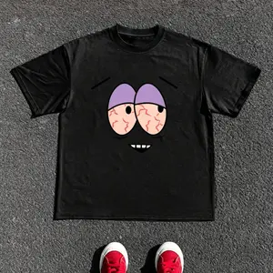 Oversized Stoned Patrick Star Tee| 90s Nostalgia Cartoon Streetwear Top for Men & Women