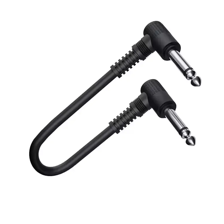 Pedal Patch Cable Flat Connector 6 Inch Guitar Effects Pedal Link for Pedalboard Space Saving