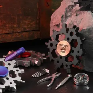 Multifunction Snowflake Wrench Spinner Tool, Portable EDC Repair Tool and Fidget Spinner for Home Maintenance, Outdoor Use and Everyday Carry