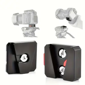 Professional Camera Mini V Lock Camera Mount Quick Release Plate, Fixed Qr System Set, Aluminum Alloy, 1/4 Screw Holes, Compatible with Dji Ronin S/sc
