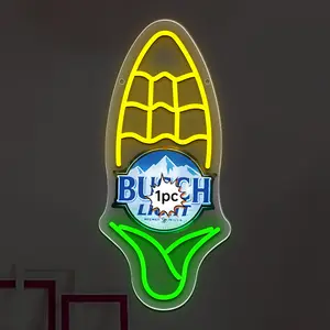 Corn Beer Neon Signs for Wall Decor Neon Lights Neon Lights for Bedroom Led Signs Suitable for Man Cave Beer Bar Pub