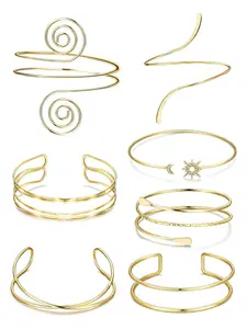 Women's Elegant Minimalist Cuff Bangle Bracelet, Trendy Exquisite Arm Cuff Bangle, Chic All-match Vintage Jewelry As Gift for Girlfriend, Trendy Jewellery Accessories, Minimalist Chain Bangles