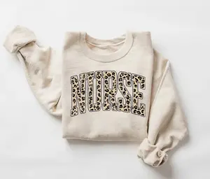 Leopard Nurse Sweatshirt, RN Shirt, Cute Nurses Shirt, Nurse Life Shirt, Nursing School Sweatshirt, Registered Nurse Sweatshirt