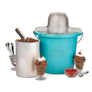 Nostalgia 4-Quart Electric Ice Cream Maker with Easy-Carry Handle