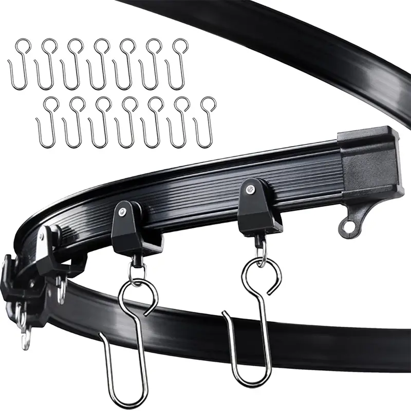 1pc Flexible Bendable Ceiling Curtain Track, Ceiling Mount for Curtain Rail with Track Curtain System, Room Divider, Ceiling Curtain Rod, RV Ceiling Track for Curtains, Curtain Rod Holders