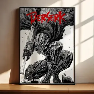 Berserk Anime Poster, Guts Anime Art Print Anime Gifts (Unframed, Print Only) (No Frame)