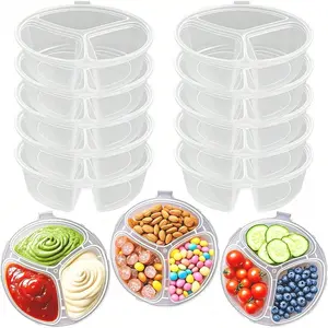 Snack Box with Lid, 10pcs Reusable Snack Container, Portable Mini Snack Container, Disposable Snack Packaging Container for Party, Kitchen, Food Storage Containers