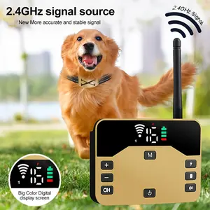 Wireless Dog Fence, Electric Shock Training Collar Remote 2-in-1, Rechargeable Pet Boundary Safety Fence System, Adjustable Vibration and Electric Shock, Non-Harmful, Suitable for All Dogs, 1pc Dog Specific