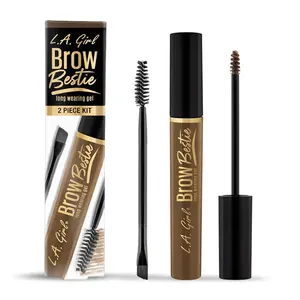 L.A. Girl Brow Bestie Long Wearing Gel Kit 5 Shades - Smudge-Proof, Long-Wearing Gel with Spoolie Wand & Dual-Ended Brush for Flawless Brows