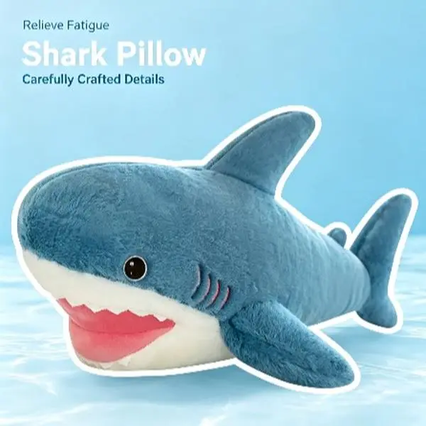 Cute Shark Sleeping Pillow Plush Toy Cushion Sofa Bed Hugging Doll Doll Boy's Gift Cute Shark Sleeping Pillow Plush Toy Cushion Sofa Bed Hugging Doll Doll Boy's Gift