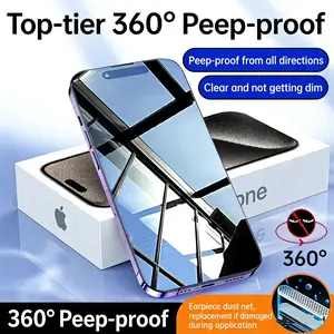 O'Case 2-Pack Screen Protector for iPhone–Crystal Clear, Scratch-Resistant, Ultra-Smooth Touch, Privacy Protection, Circular Polarized Eye Protection, Easy Installation, comes with free auto-install gear