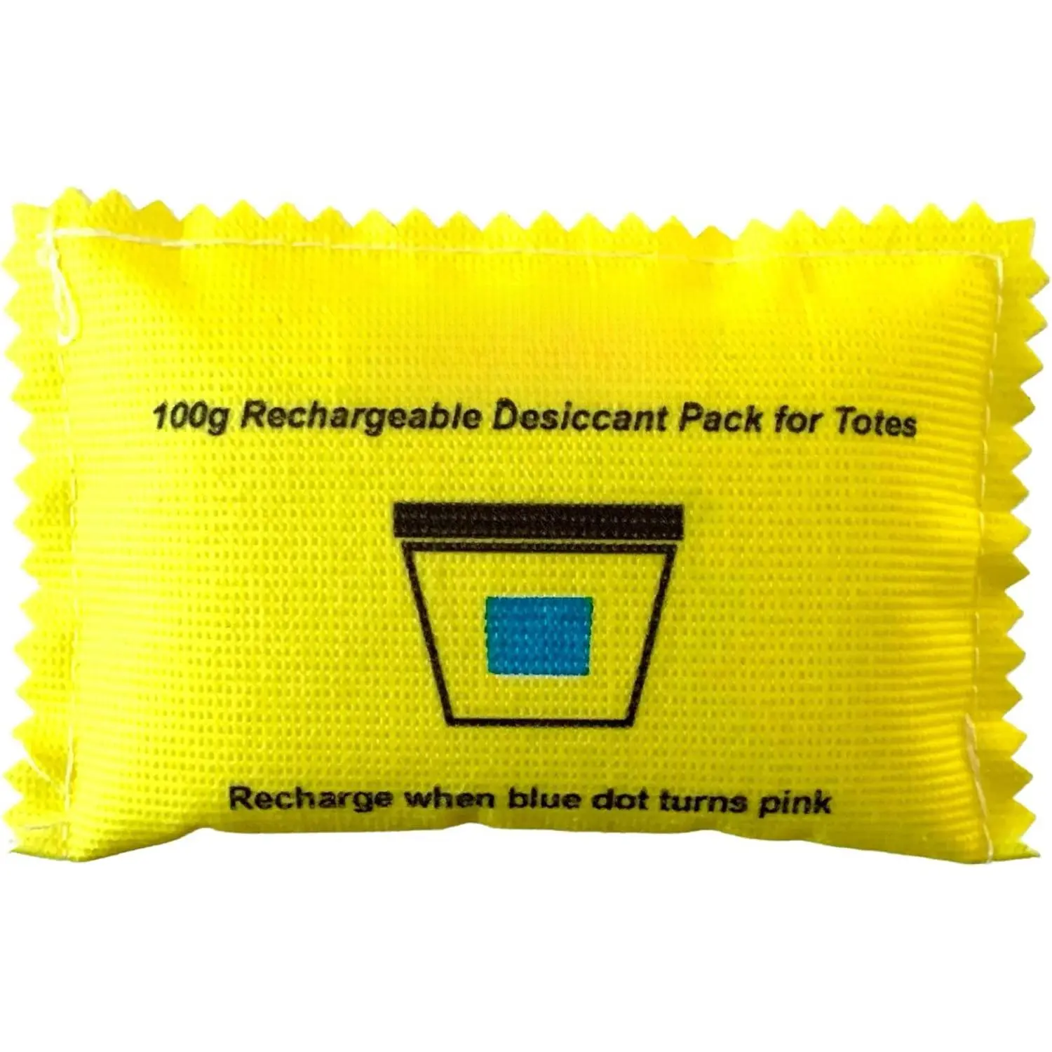 Rechargeable Desiccant Pack,   Absorption, Color Change , Safe Storage Protection, Large Capacity 200 Gallons, 100g, Yellow
