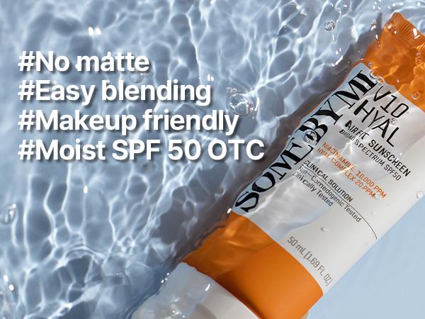 V10 Hyal Air Fit Sunscreen SPF 50 1.69oz - Korean Centella Sunscreen - Reef Safe, No White Cast, No Eye Irritation - Korean Skin Care