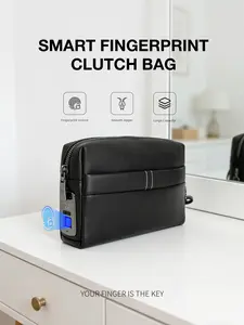 Men's Fingerprint Lock Handbag, Multi-Functional Security Anti-Theft Bag, Includes Beautiful Packaging Box, Ideal for Daily Use
