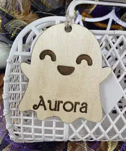 DOLCE CRAFTS Halloween Ghost Engraved Tags Decoration Gift