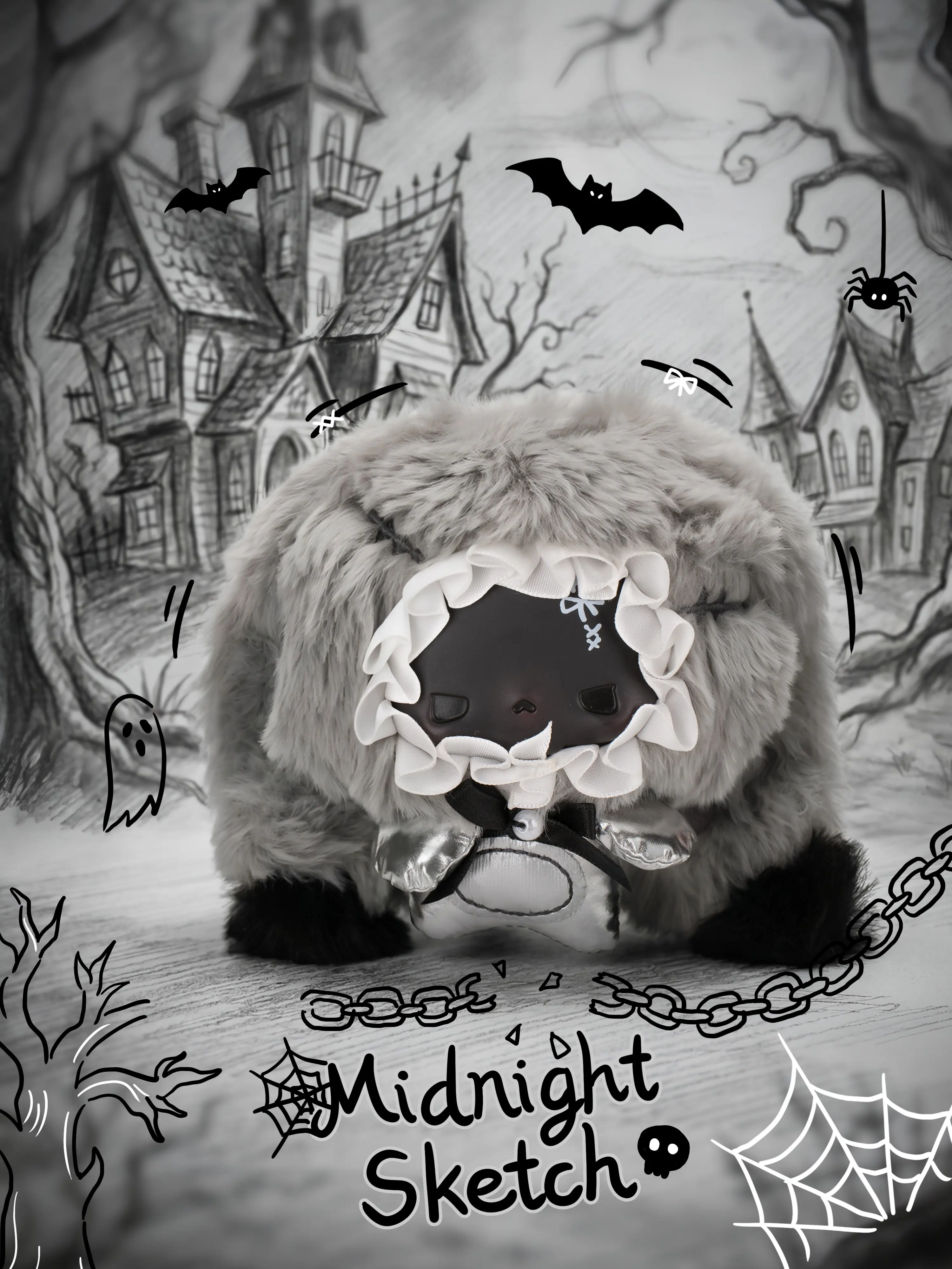 （03）GUGU-Grayscale Concerto Series plush MysteryBoxes (Hidden StyleProbability:96:1)