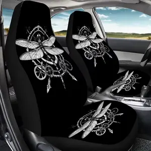 2-Piece Mechanical Dragonfly Print Car Seat Covers, Car Seat Cover Set, Fits Sedans Suv Trucks, Front Seat Protection, Unisex Gift Idea