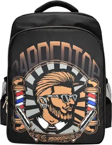 Barber Supplies Bag for Clippers & Supplies, Barber Travel Backpack for Men, Waterproof Barbers Accessories Case, Cordless Trimmer Holder for Clipper, Gift for Barbers