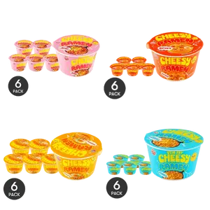6PACKS OTTOGI  OTOKI Cheesy Ramen Bowl Korean Instant Noodles with Quick & Easy Meal 4 flavors to choose: Spicy Chili & Cheddar Flavor, Cheddar & Mascarpone Flavor，Spicy Flavor，Cheddar Flavor Food Cheese Pansit